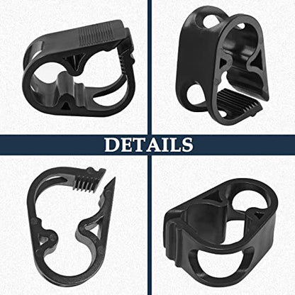 6 Pcs Plastic Tubing Clamps, 0.236-0.472 Inch, Black | Adjustable Tube Clamp, 6-12 mm, Flow Control Hose Clamp, Laboratory Pinch Valve, Syphon Pipe Clamp