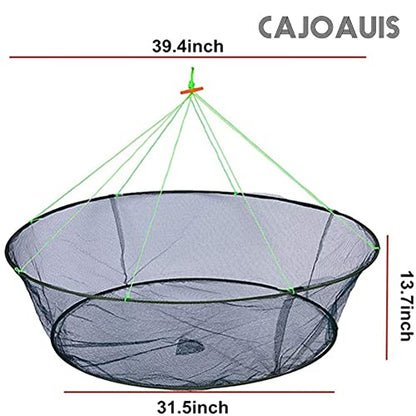 Foldable Fishing Net Hand Casting Cage Crab Net for Fish Shrimp Minnow Crayfish Crab