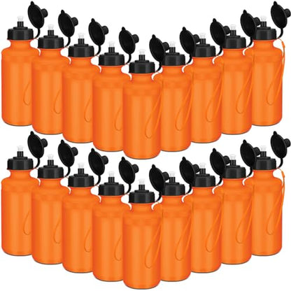 Zubebe 36 Pcs Sports Water Bottles Bulk Squeeze Reusable Bpa-free Plastic Water Bottles End of the Year Gifts Summer Gifts for Students School Travel Hiking Cycling Event Team Gift - color: Orange