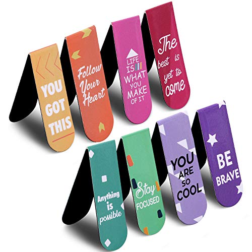Inspirational Quotes Magnetic Bookmarks Encouraging Bookmarks Clips Magnet Page Markers Positive Magnetic Page Bookmark for Students Teachers School Home Office Supplies(30 Pcs)
