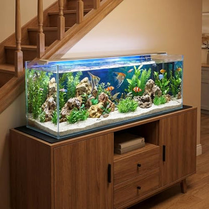 24 x 48 Inch Fish Tank Pad, Aquarium Leveling Mat, Black | Water-Resistant Surface, Easy to Cut, Helps Cushion the Tank Base, Suitable for Aquariums and Terrariums - color: Black, size: 24 x 48in