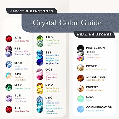 Leafael Gift Necklaces for Women, Infinity Love Birthstone Heart Crystal Pendant, Birthday Anniversary Jewelry for Wife, Mom, and Her, Silver Plated, 18" + 2" Adjustable Chain - color: 02a-February-Amethyst Pink