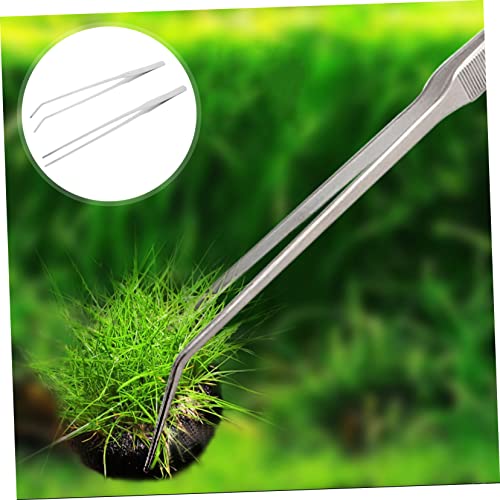 2pcs Long Aquarium Tweezers Professional Aquatic Plant Tongs for Aquascaping