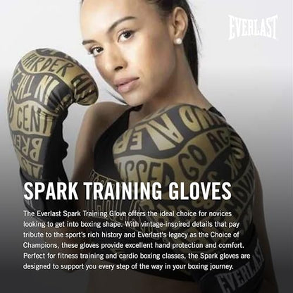 Everlast Spark Boxing - color: Black / Gold, size: 12 oz