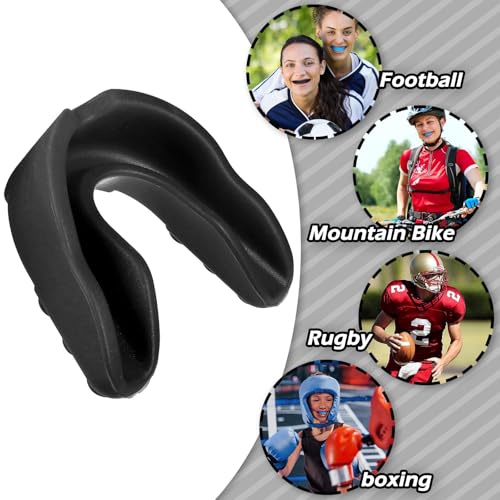 Sport Mouth Guards Gum Teeth Armor Game Guard for Boxing Basketball Football Hockey Karate Basketball Rugby Match - color: Blue, Black