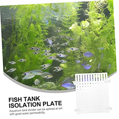 Toyvian Transparent Acrylic Aquarium Fish Tank Divider with Suction Cup Isolation Board for Separating Fish Suitable for Aquarium Compartmentalization