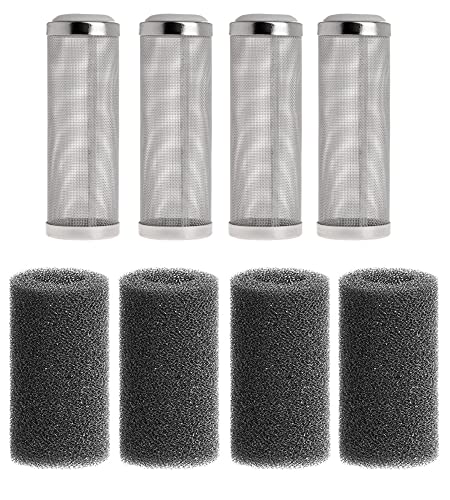4Pcs 16mm Stainless Steel Aquarium Filter Inflow Inlet Basket Mesh Shrimp Guard for Aquarium Fish Tank Fish Shrimp with Sponge Aquarium Filter Protector Cover - size: 16mm/0.62