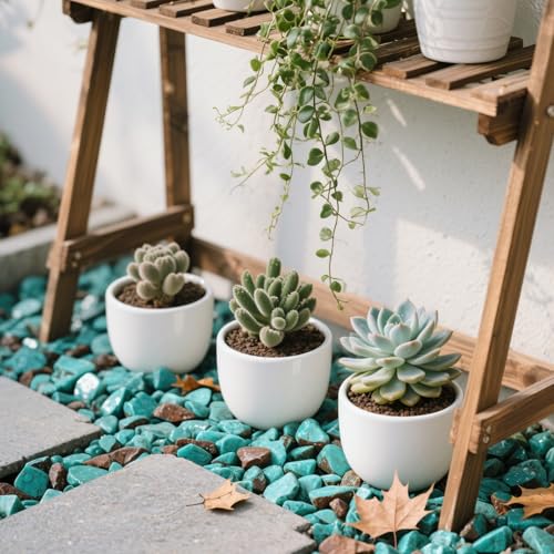 0.96LB Crushed Quartz Aquarium Gravel Vase Filler Succulent Rocks Home Decor Fish Tank Stones Pebbles Polished Bulk Irregular Shaped - Artificial Turquoise - color: Artificial Turquoise