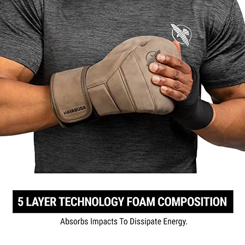 Hayabusa T3 LX Leather Boxing Gloves | Leather Boxing Gloves, Training Gloves Men and Women, Sparring Gloves, Heavy Bag Gloves, 16oz Boxing Gloves, Muay Thai Gloves - color: Brown, size: 12oz