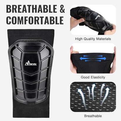 MENOLY Soccer Shin Guards，Kids Youth Soccer Shin Guards Sleeves with Honeycomb Pads for 7-18 Boys Girls Shin Pads Protective Soccer Equipment for Youth Adult High Impact Resistant & Comfortable - size: Small