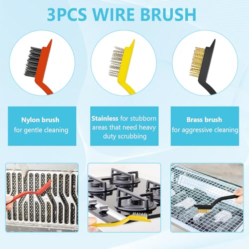 9PCS Crevice Cleaning Brush, Hard Bristle Scrub Brushes Tools | Grout Cleaner Brush for Deep Cleaning Gap, Multifunctional Grout Brush for Home, Bathroom, Kitchen, Window and Corners