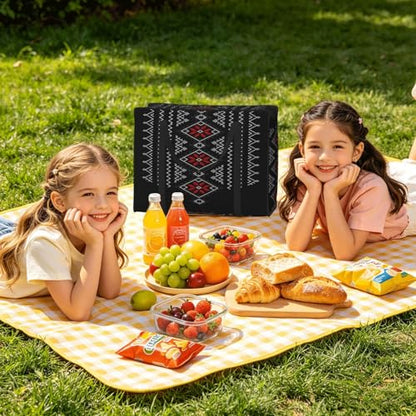 Large Grocery Bags with Zipper Closure, Polyester Foldable Shopping Bags, Heavy Duty Reusable Tote Bags - color: Geometric Pattern