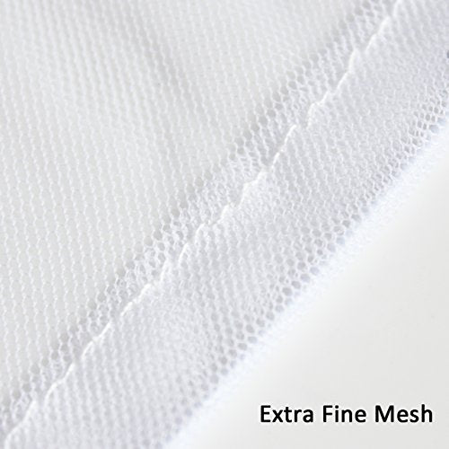 Anvin Mosquito Head Mesh Nets Gnat Face Netting for No See Ums Insects Bugs Gnats Biting Midges from Any Outdoor Activities, Works Over Most Hats Comes with Free Stock Pouches (3pcs, White) - color: White