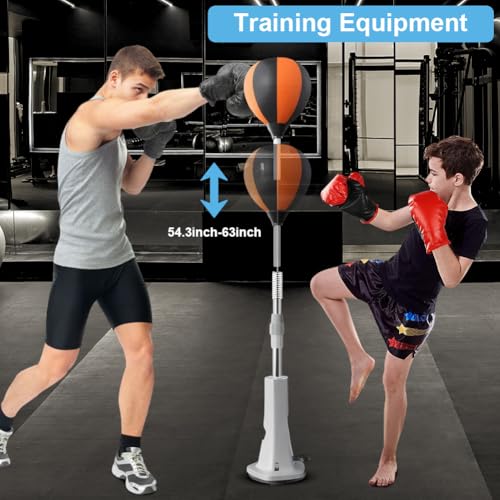 Height Adjustable Punching Bag with Stand, Speed Bag & Reflex Boxing Ball Set, Ideal for Training, Relief and Home Fitness