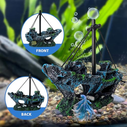 10Pcs Tank Accessories for Beta Fish,Small Fish Tank Decorations, Beta Fish Tank Starter Kit