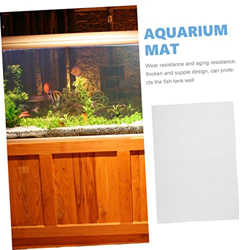 Reptile Terrarium Mat Thickened Non Slip Fish Tank Cushioning Pad for Aquariums Water Absorption Shock Absorbing Durable Insulation - color: White