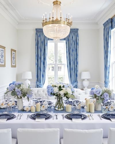 Hioasis 175pcs Blue and Silver Plastic Plates - Elegant Disposable Dinnerware Set Suitable for 25 Guests Include 10.25" Dinner & 7.5" Dessert Plates, Cutlery, Napkins, Cups for Party & Wedding - color: Blue and Silver