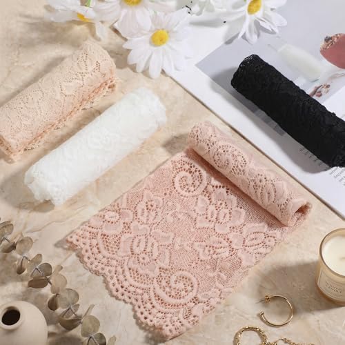 4 Pairs Lace Arm Sleeves Fingerless Lace Sleeves Floral Hollow Arms Cover Elbow Length Arm Sleeve for Women