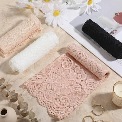 4 Pairs Lace Arm Sleeves Fingerless Lace Sleeves Floral Hollow Arms Cover Elbow Length Arm Sleeve for Women