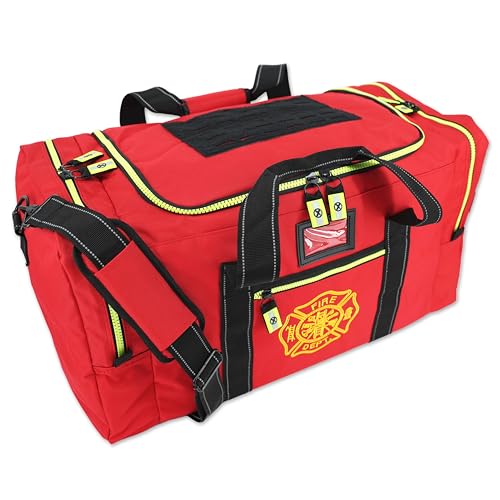Lightning X Firefighter Turnout Gear Package - Gear Bag, SCBA Mask Bag, Fire Glove Strap, Shoulder Strap - color: Red