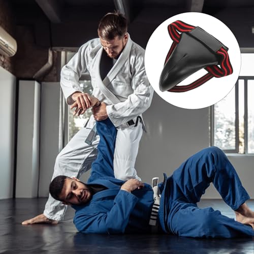 Cabilock Wear-Resistant Groin Protector Breathable Training Crotch Guard Portable Reusable Groin Guard for Taekwondo Muay Thai Boxing Sparring