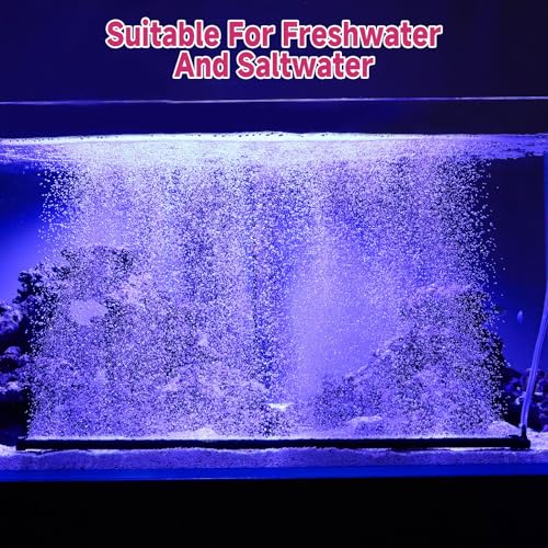 hygger Aquarium Bubble Curtain Wall, Quiet Fish Tank Air Stone with Accessories, High Dissolved Aquarium Bubbler Oxygen Diffuser Decoration for Freshwater & Saltwater - size: 21.7-IN Long