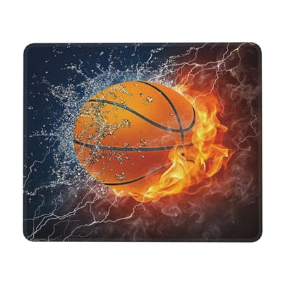 Cool 3D Basketball with Flame Print Printed Art Mousepad Non-Slip Rubber Base Mouse Pads for Computers Laptop Office Desk Accessories Mouse pad 7.9 x 9.5 in - color: Basketball
