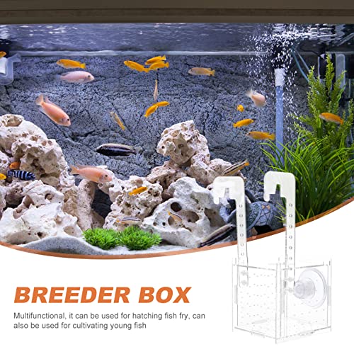 Ipetboom Fish Tank Incubator Box Breeding Protection Transparent Professional Hanging Fish Separator