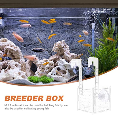 Ipetboom Fish Tank Incubator Box Breeding Protection Transparent Professional Hanging Fish Separator