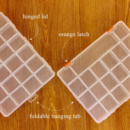 3 Pack Mixed Size Clear Plastic Storage Box Organizer Case with Fixed Compartment for Small Parts, Jewelry, Diamond, Craft Supplies, Sewing Kit, DIY Accessories - size: Mixed Size