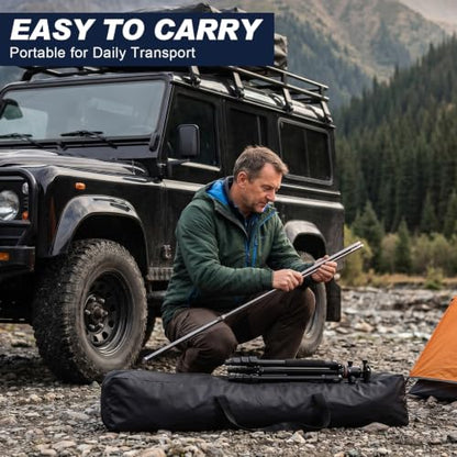 3 Pcs Tripod Carrying Case Bag Water Resistant Durable Lightweight Multifunctional Tripod Carrying Case with Heavy Duty Suit for Tent, Fishing Pole, Lights, Cameras (Black,47 x 8 x 8 in) - size: 47 x 8 x 8 in