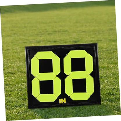 Toyvian Handheld Soccer Substitution Board Fluorescent Design for Referees Manual Score Management Tool for Football Lightweight and Portable Display for Quick Player Changes