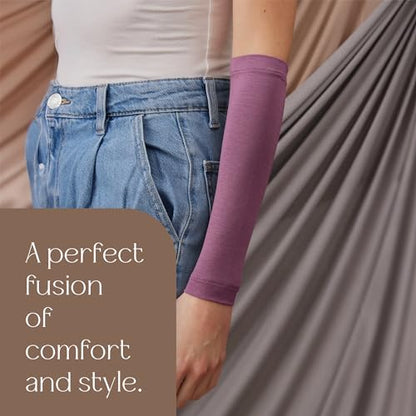 Modest Arm Cover | Jersey Arm Cover | Modest Sleeve Covering for Muslim Women - color: Orchid