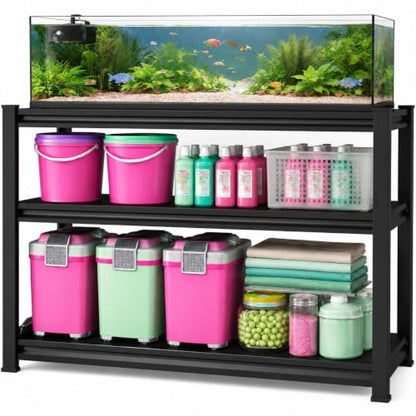 Fish Tank Stand for 20-30 Gallon Aquarium, Heavy Duty Metal Fish Stand with Adjustable Storage Shelf, 3 Tier Aquarium Stand Rack, 2400LBS Capacity Reptile Turtle Tank Stand, 27.6"Wx 13.8"Dx 31.5"H - size: 3-Tier,27.6"Wx 13.8"Dx 31.5"H