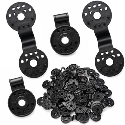 40 Pcs Shade Cloth Clips for Mesh and Thin Shade Fabric | Plastic Shade Net Fasteners, Round Black Design, for Mesh Tarps, Bird Netting, Garden Netting and Sun Shade Covers