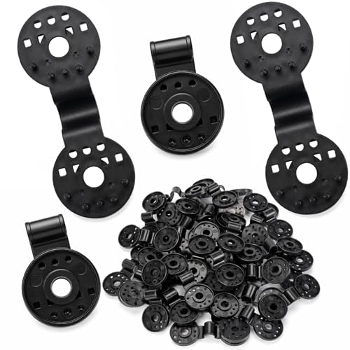 40 Pcs Shade Cloth Clips for Mesh and Thin Shade Fabric | Plastic Shade Net Fasteners, Round Black Design, for Mesh Tarps, Bird Netting, Garden Netting and Sun Shade Covers