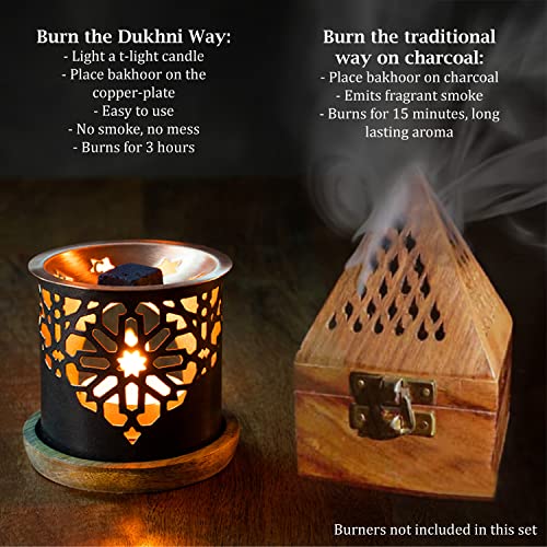Oud Al Saher Bakhoor by Dukhni | 3 Boxes x 9 Piece Each | Arabic Bakhoor Incense | Fresh Citrus Oud Blend | Perfect for Prayer Time | to Relax & Meditate | Handmade Traditional Recipe : Home & Kitchen