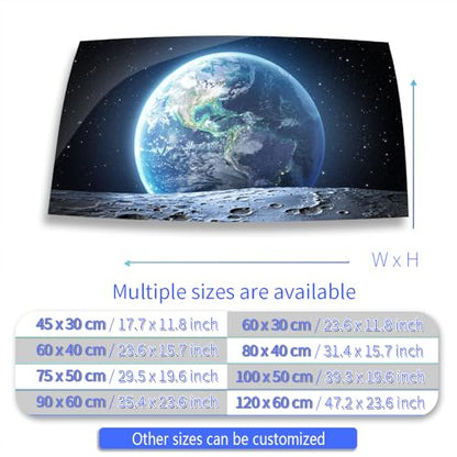 Aquarium Background Stickers - Earth Moon Space Planets - Fish Tank Reptile Terrarium Decor Poster (45 x 30 cm / (17.7 x 11.8 inches)) - size: 45 x 30 cm / (17.7 x 11.8 inches)