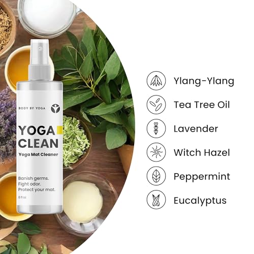 Yoga Mat With Cork-Safe Cleaning Spray To Fight Odor and Protect Your Mat