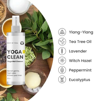 Yoga Mat With Cork-Safe Cleaning Spray To Fight Odor and Protect Your Mat