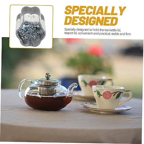 SOLUSTRE Tea Ceremony Accessory Glass Bowl Lid Stand Stovetop Teapot Lid Holder Decorative