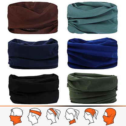 JOEYOUNG Headwear, Bandana, Neck Gaiter Head Wrap Headband Balaclava Magic Scarf - color: A-soild-4