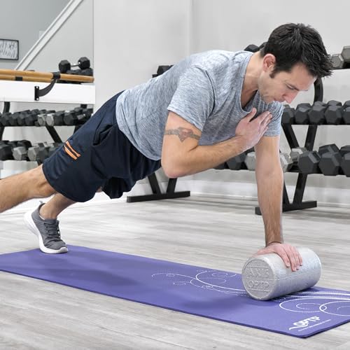 OPTP Silver AXIS Foam Roller, Moderate Density for Sports Medicine, Physical Therapy, Pilates, Yoga - Myofascial Release on Trigger Points (Silver Moderate Density, 12" x 6" Round) - size: Silver - 12" x 6" Round