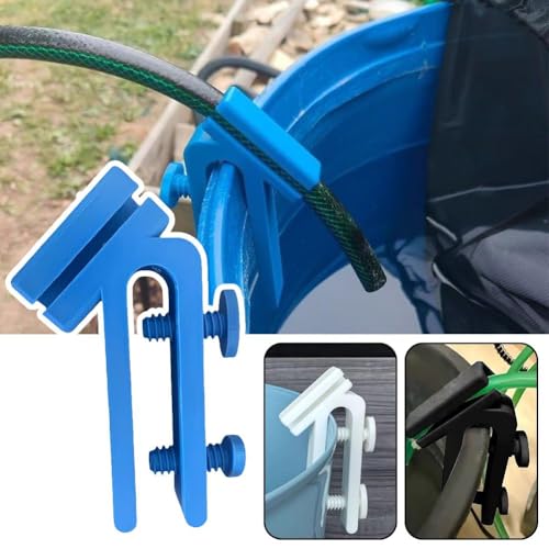 Fish Tank Hose Holder, Adjustable Fish Tank Pipe Clamp for Bucket & Fishs Tank, for Aquarium Water Changes,Gardening,Washing,Anti-Slip, ool-Free,for Sink & Plumbing Applications,3.15x5.51” (Black) - color: Black