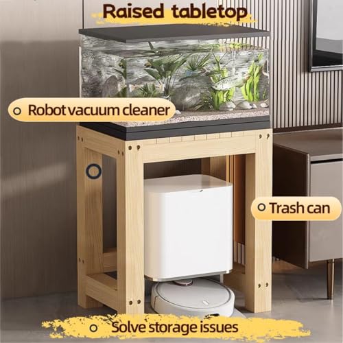 Durable Metal Fish Tank Stand - Wooden Aquarium Shelf for Reptiles, Terrariums & Fish, Stylish Display for Living Room & Entryway, Versatile Aquarium Furniture - size: 60*40*50cm