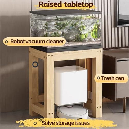 Durable Metal Fish Tank Stand - Wooden Aquarium Shelf for Reptiles, Terrariums & Fish, Stylish Display for Living Room & Entryway, Versatile Aquarium Furniture - size: 60*40*50cm