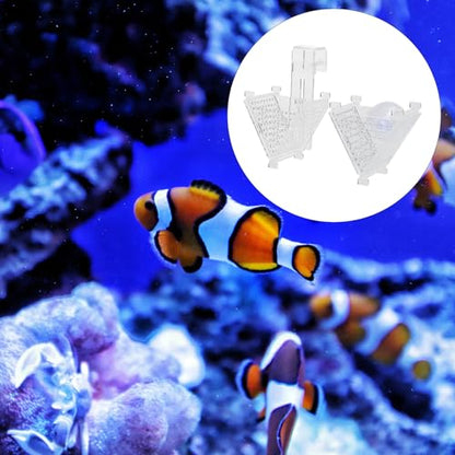Homoyoyo 2pcs Acrylic Fish Tank Feeding Cups with Suction Cups and Hooks, Portable Aquarium Worm Feeders for Chilled Bloodworms and Live Bait, Fish Food Holders for Aquarium Accessories