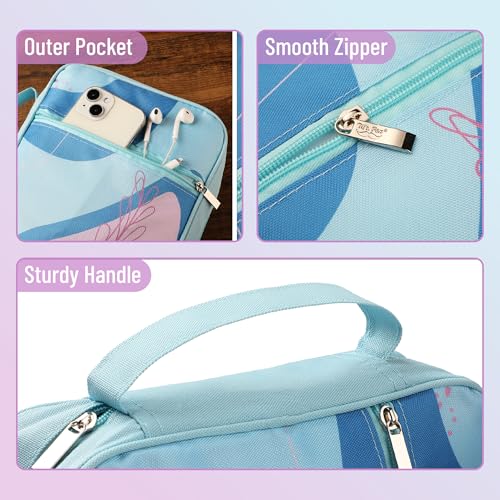 Mr. Pen- Bible Cover Case | Carrying Book Case with Durable Handle and Zippered Pocket, Bible Protective Church Bag for Men & Women, Christian Gifts - color: Aqua Flora