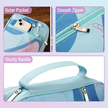 Mr. Pen- Bible Cover Case | Carrying Book Case with Durable Handle and Zippered Pocket, Bible Protective Church Bag for Men & Women, Christian Gifts - color: Aqua Flora