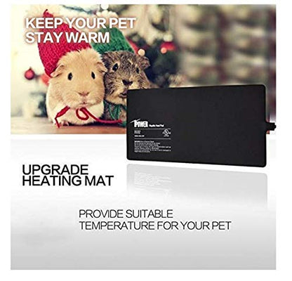 iPower Reptile Heat Pad 8W Under Tank Terrarium Warmer Heating Mat for Turtles Lizards Frogs and Other Small Animals, 6"x8" Inch - size: 6" x 8", style: Heat Pad